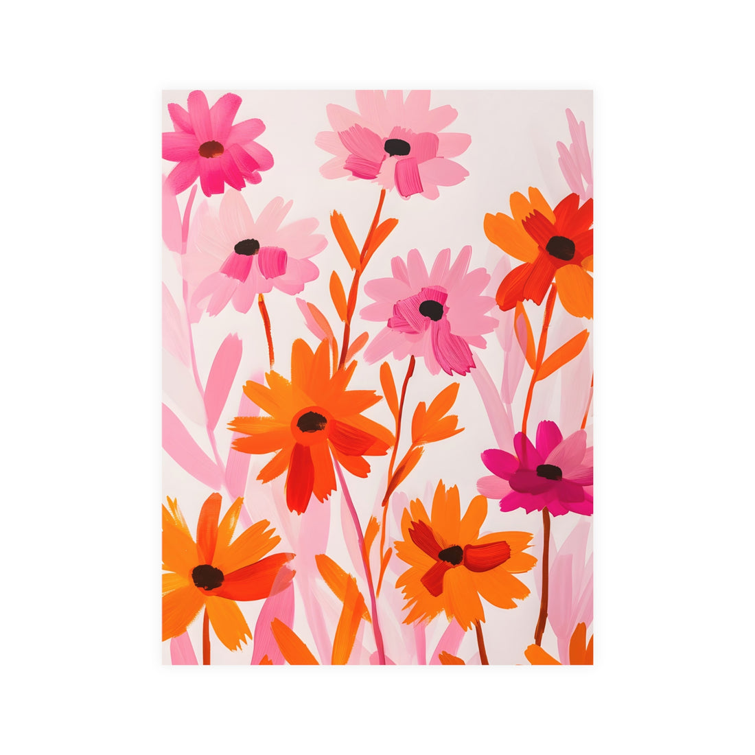 Abstract Flowers No1 Poster