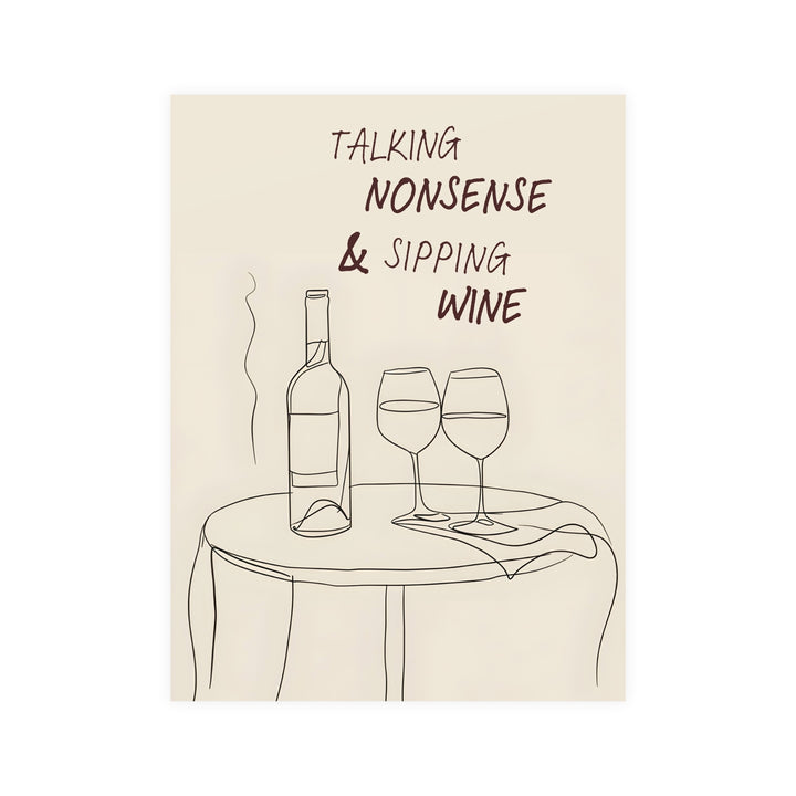 Sipping Wine Poster