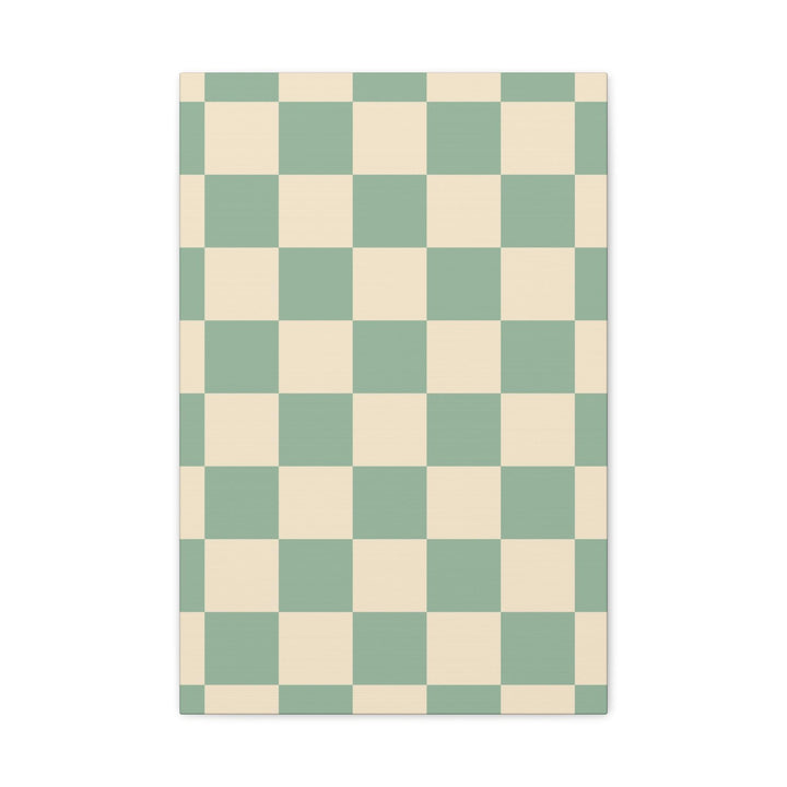 Mint Checkers Leinwandbild