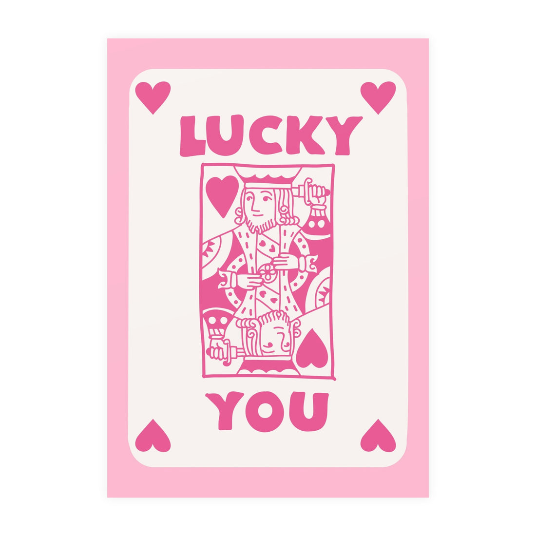 Lucky King Pink Poster