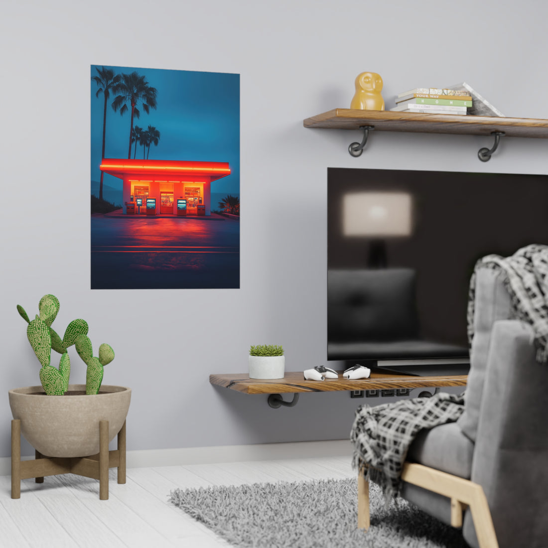 Neon Palms Poster