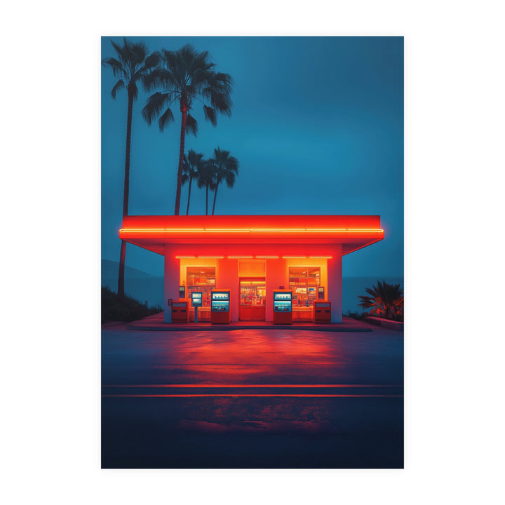 Neon Palms Poster