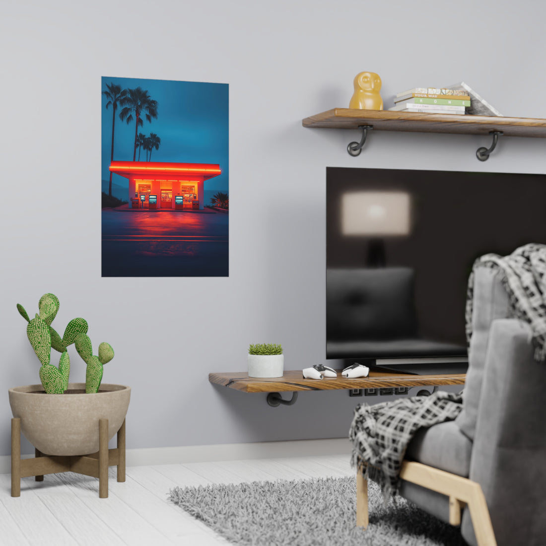 Neon Palms Poster