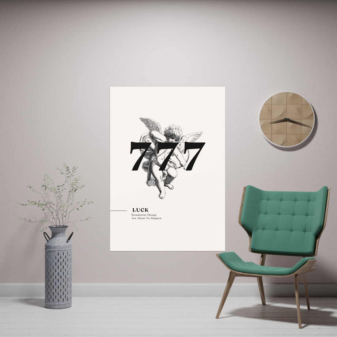 777 Black Poster