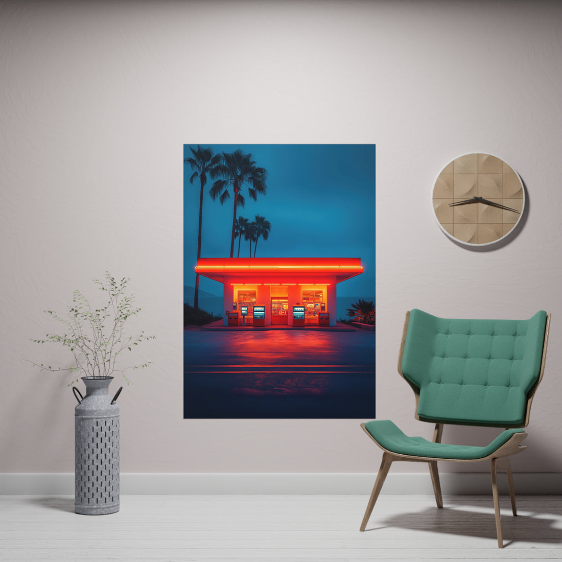 Neon Palms Poster