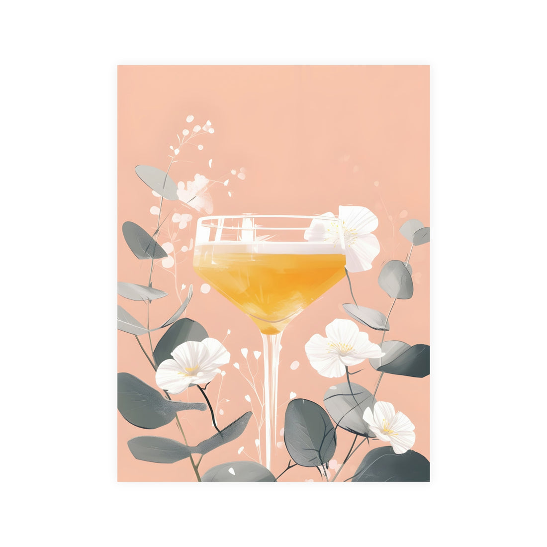 Floral Cocktail Poster