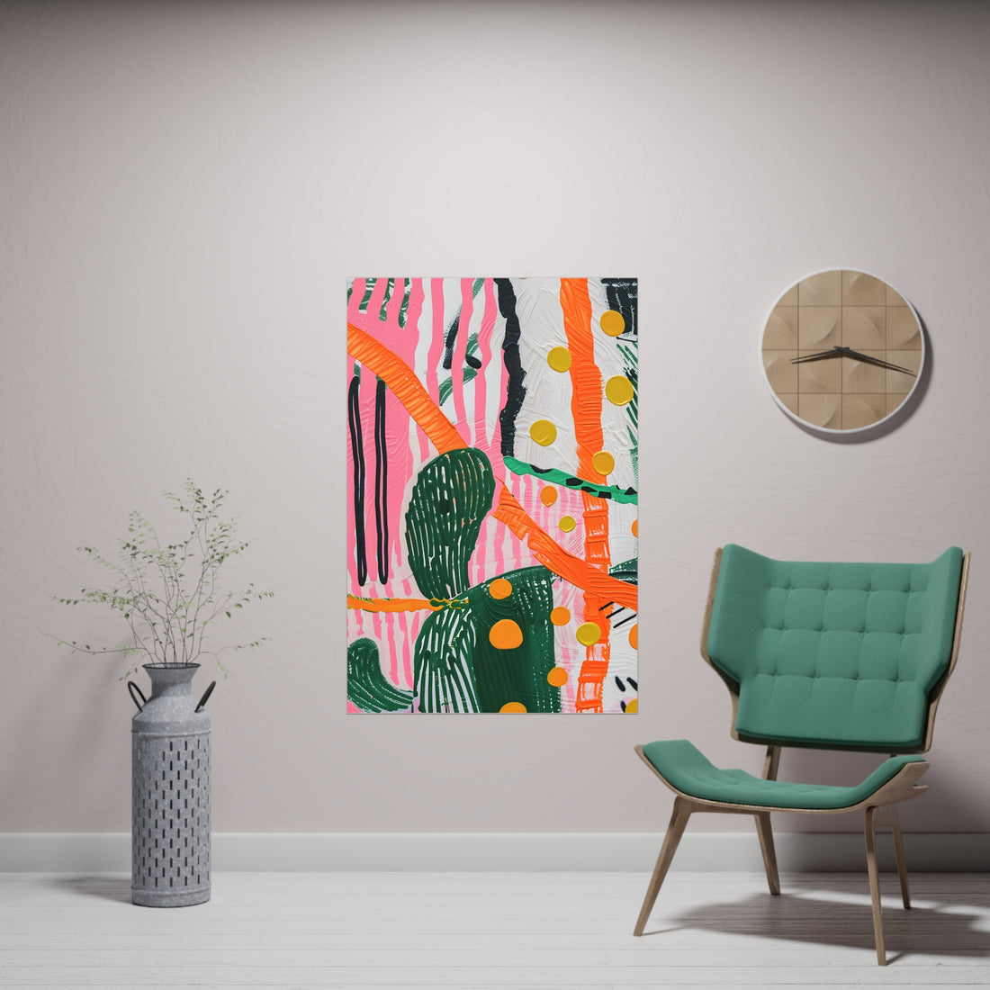 Abstract Cactus Poster