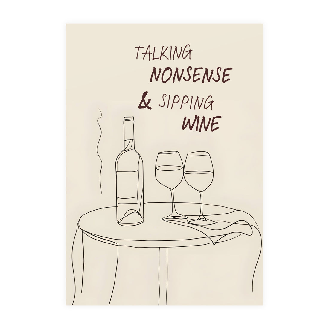 Sipping Wine Poster