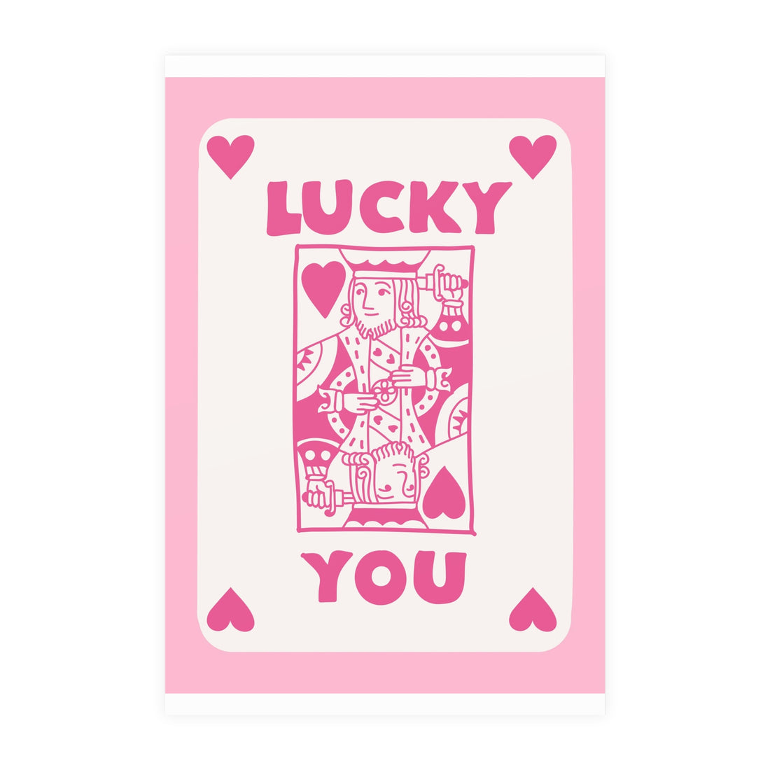 Lucky King Pink Poster