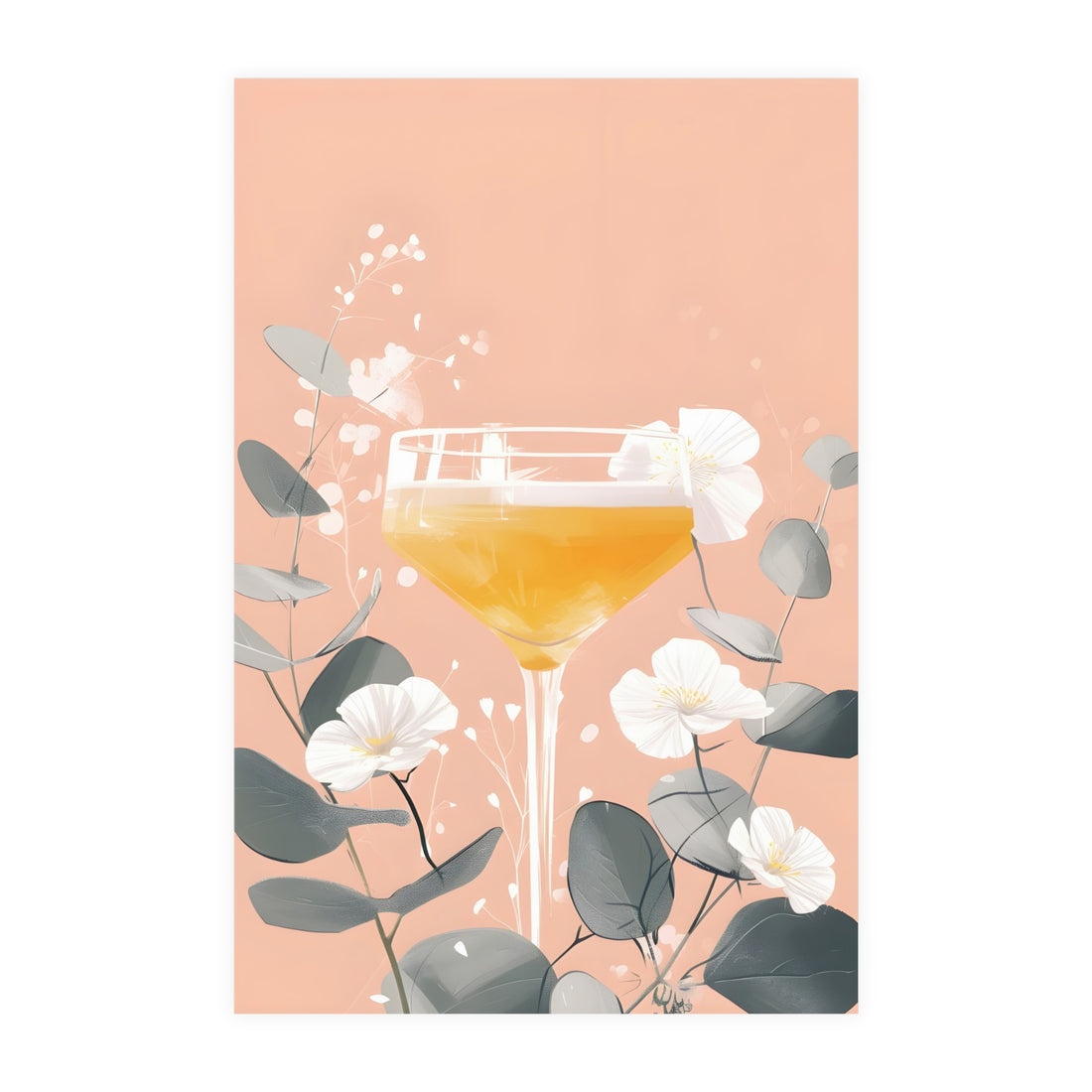 Floral Cocktail Poster