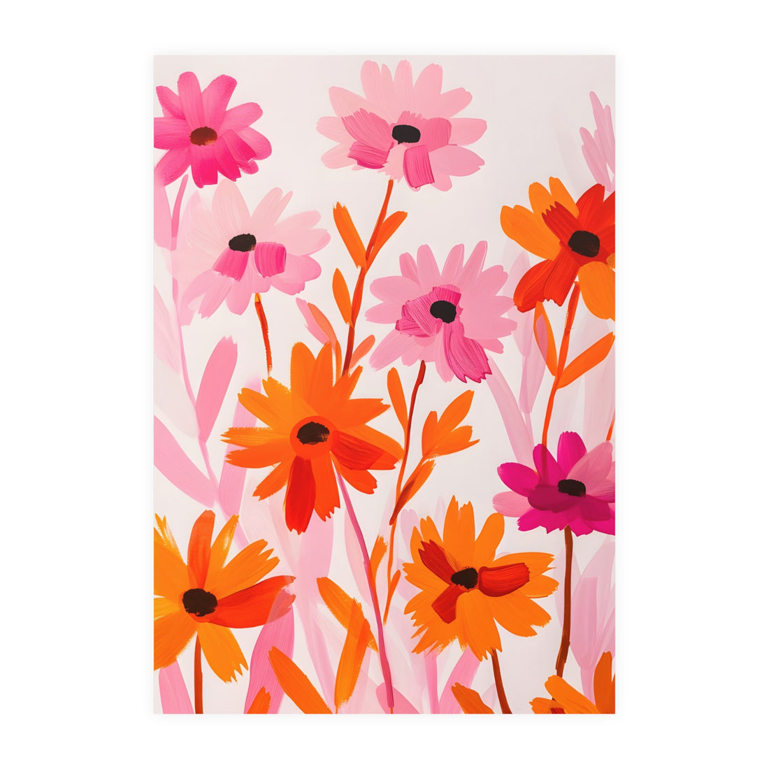 Abstract Flowers No1 Poster